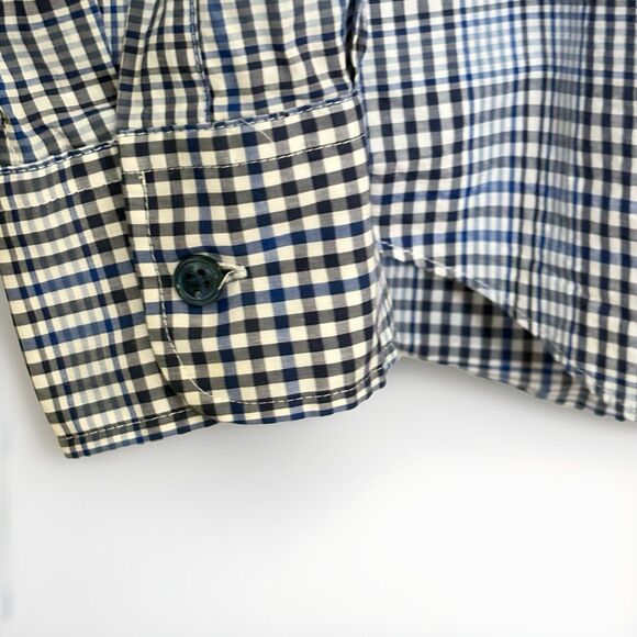 Faconnable Men’s Blue Plaid Long Sleeve Business Button Down Dress Shirt Size L - Picture 4 of 5
